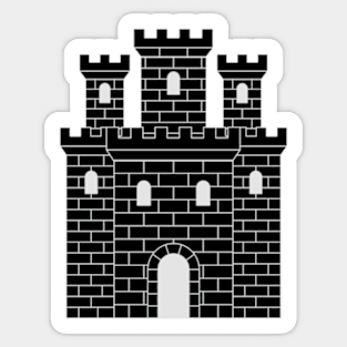 Black heraldic castle Sticker